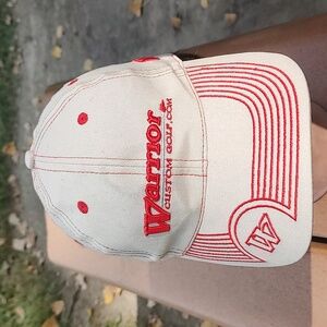 Warrior Men's Beige Golf Logo Embroidered Baseball Custom Cap Hat OS